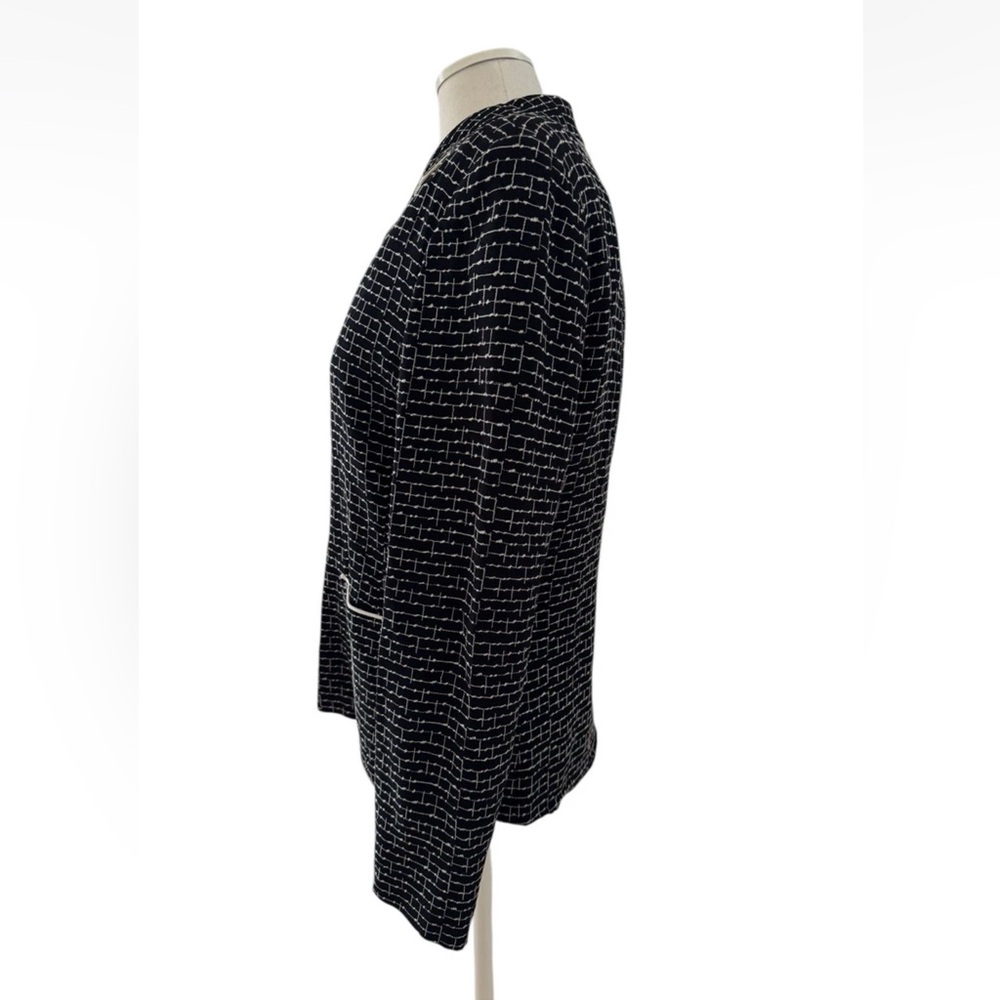 MaxMara Black and White Sz 10 Women’s Jacket Blazer Italy - Picture 2 of 8